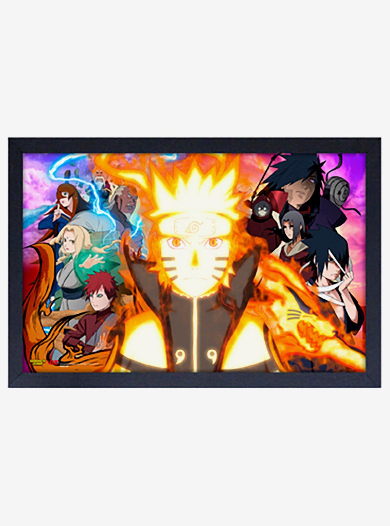 Naruto Fire Power Framed Wood Wall Art, , hi-res