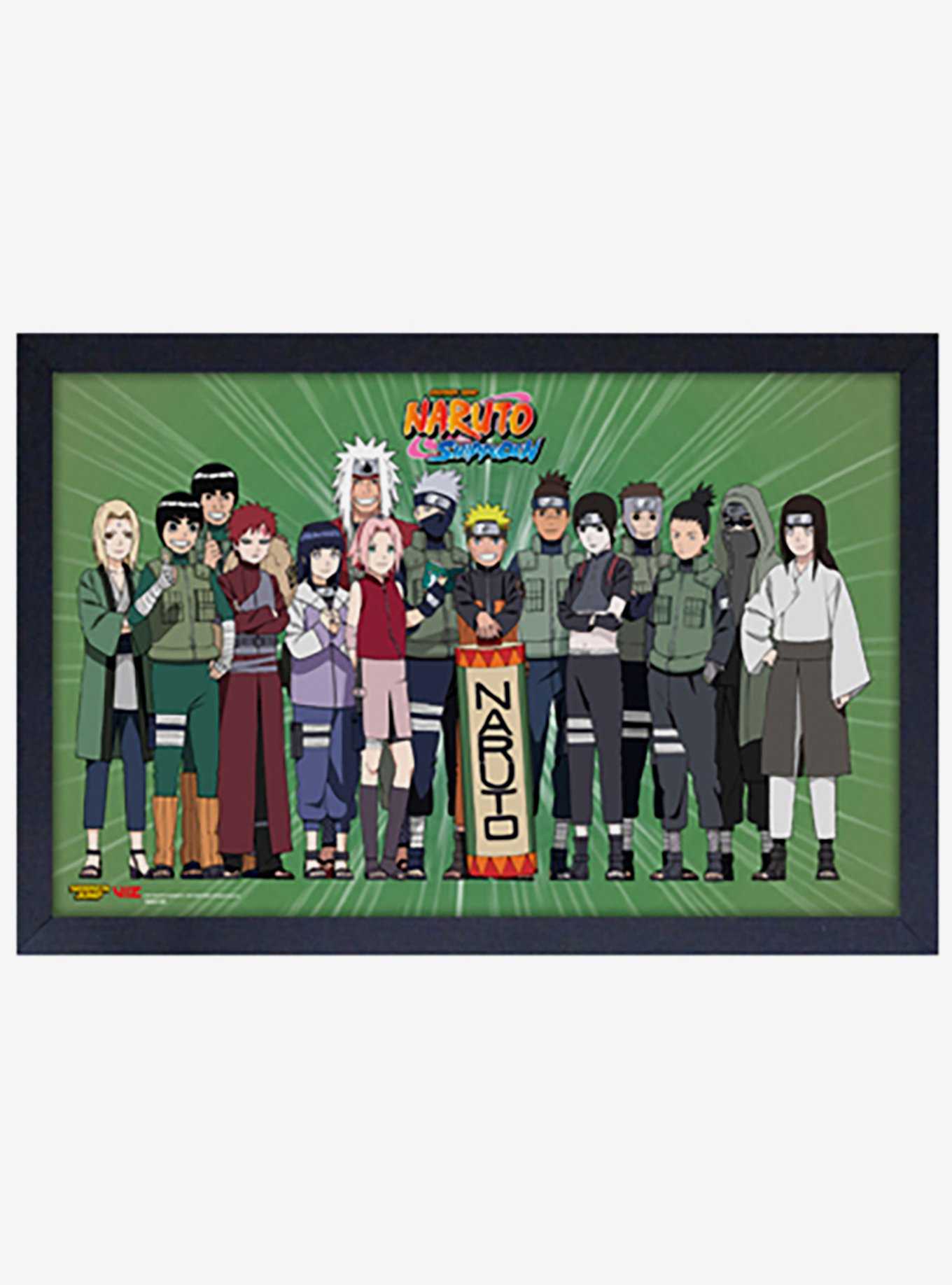 Naruto Group Lineup Framed Wood Wall Art, , hi-res