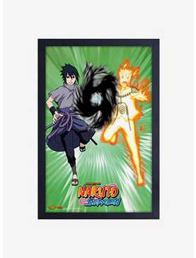 Naruto Sasuke And Naruto Charge Framed Wood Wall Art, , hi-res