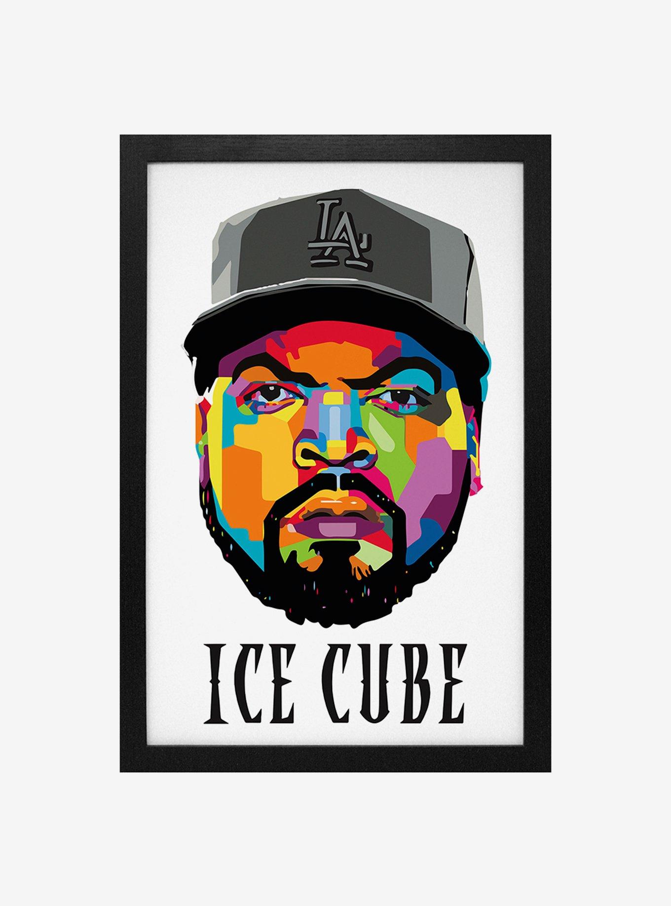 Ice Cube Vector Face Framed Wood Wall Art Hot Topic