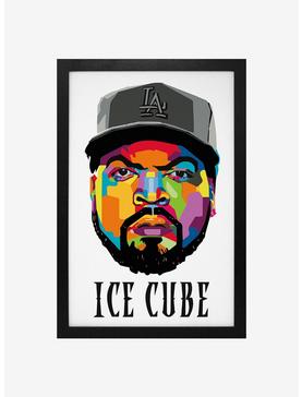 Ice Cube Vector Face Framed Wood Wall Art, , hi-res