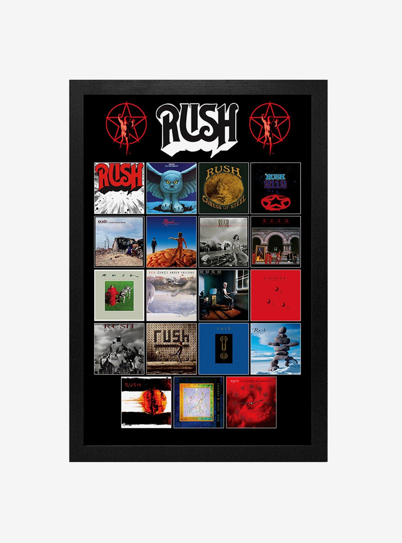 RUSH DISCOGRAPHY 19 Studio Album Covers Classic Rock Official 24x36 Wall  POSTER
