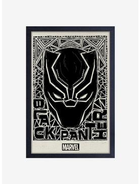 Marvel Black Panther Linocut Framed Wood Wall Art, , hi-res