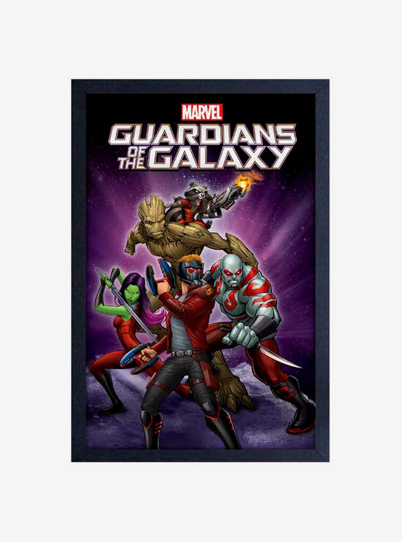 Marvel Guardians Of The Galaxy Group Framed Wood Wall Art, , hi-res