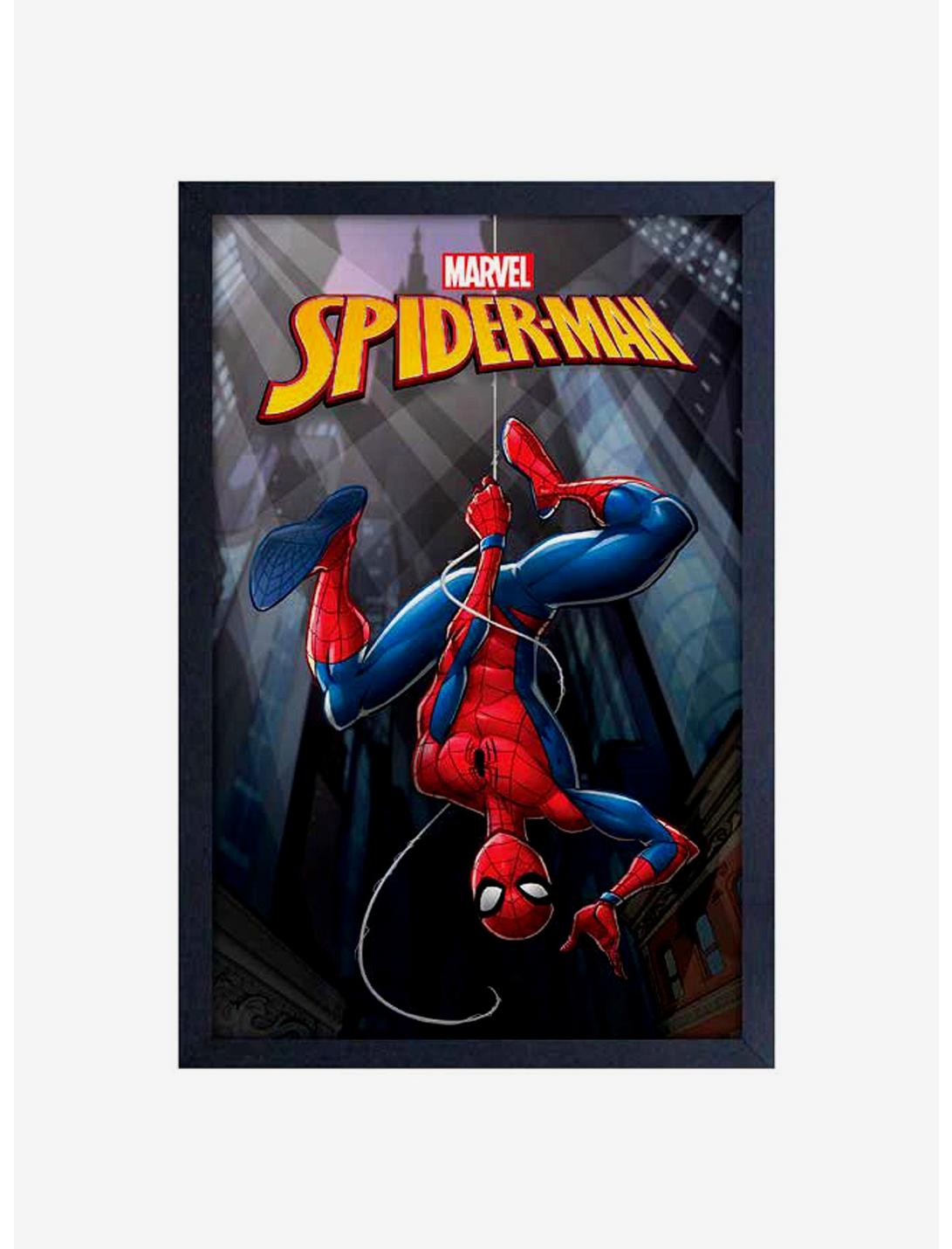 Marvel Spiderman Upside Down Framed Wood Wall Art, , hi-res