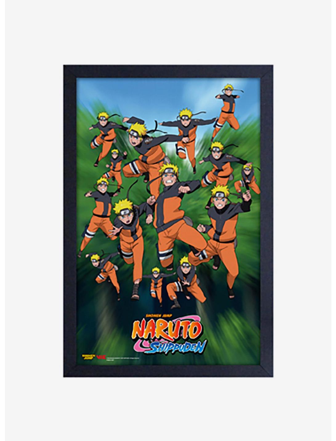 Naruto Clones Up Framed Wood Wall Art, , hi-res