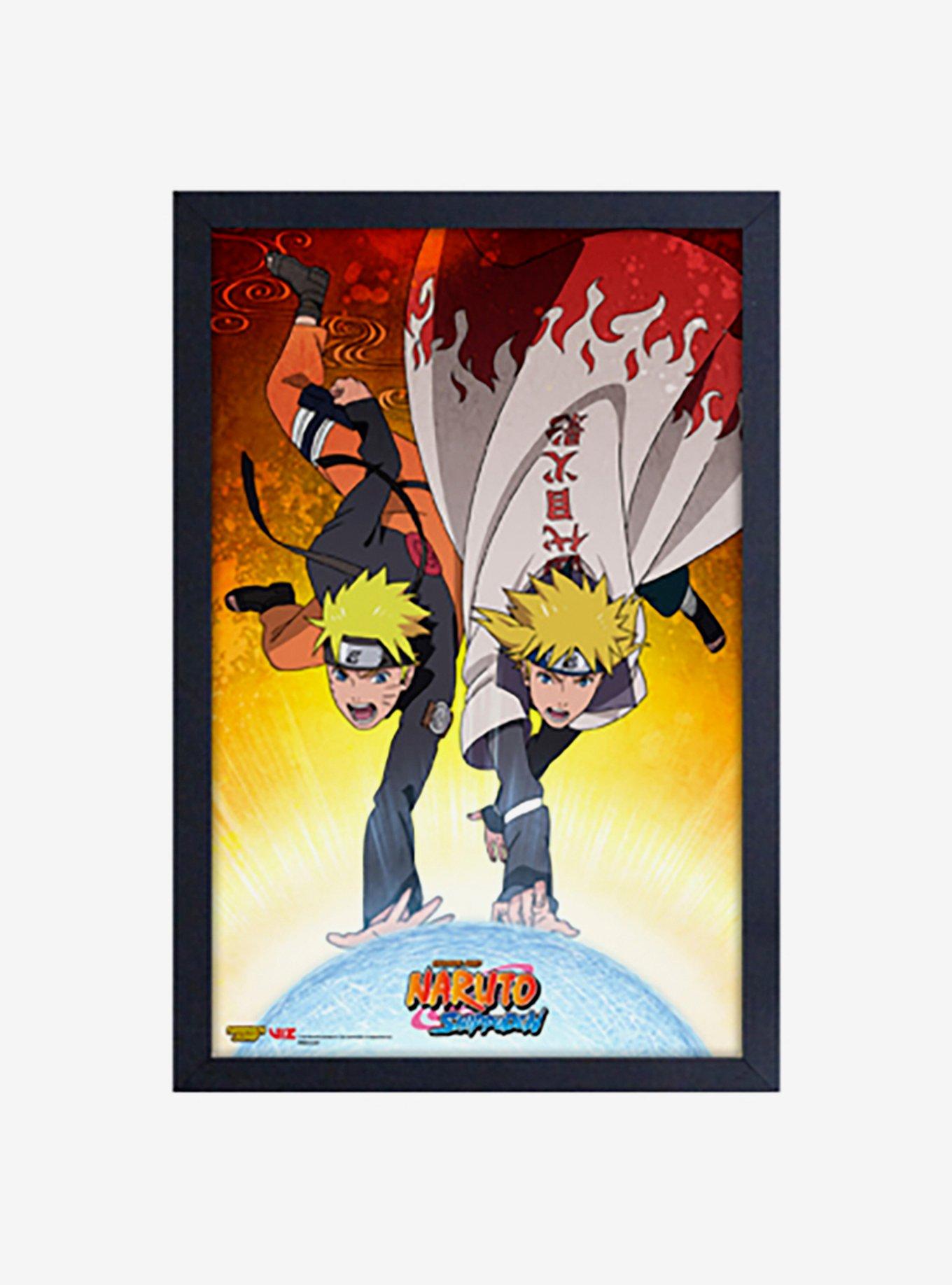Naruto Duo Ball Framed Wood Wall Art, , hi-res