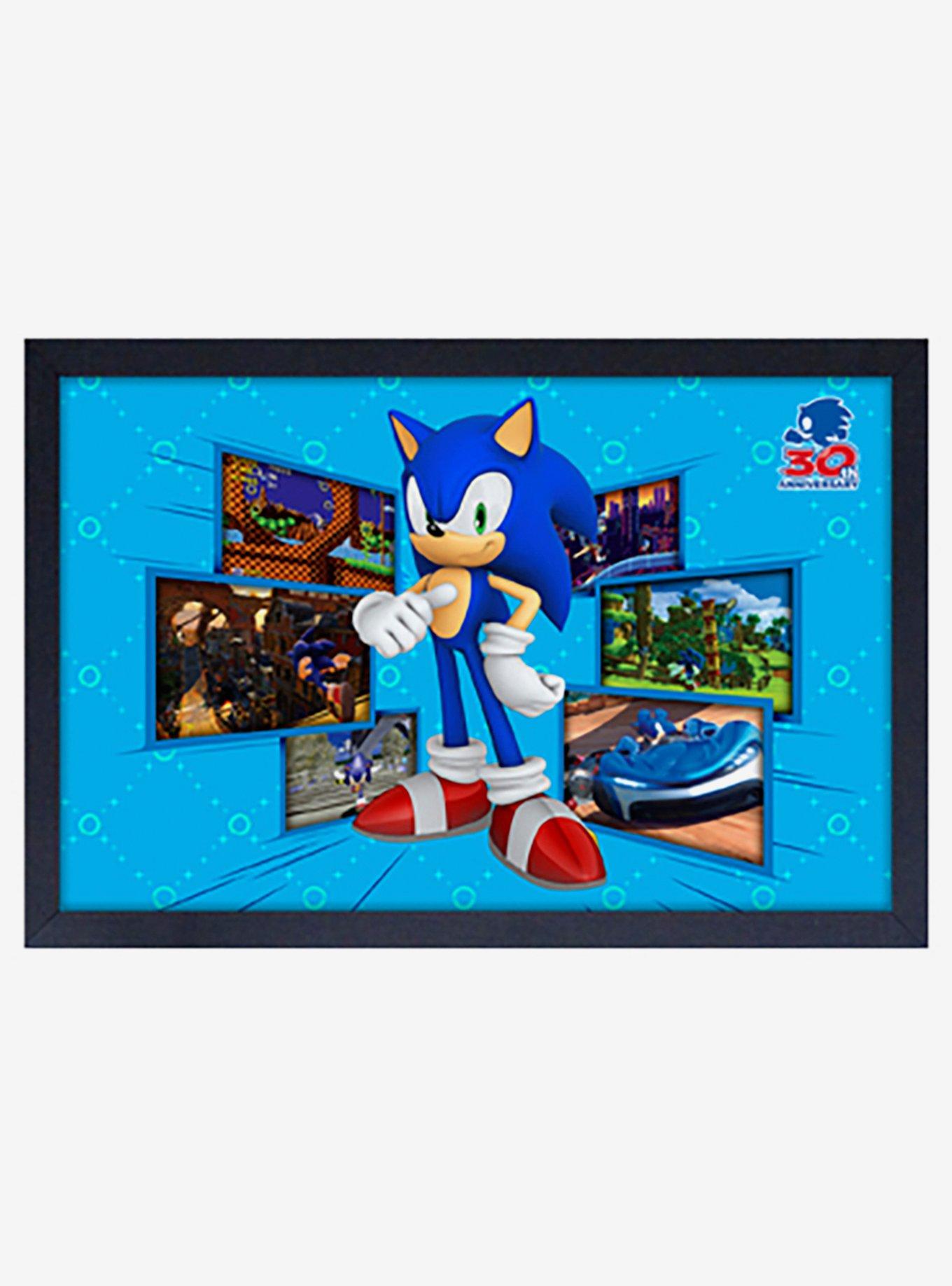 Sonic The Hedgehog 30Th Screens Framed Wood Wall Art, , hi-res