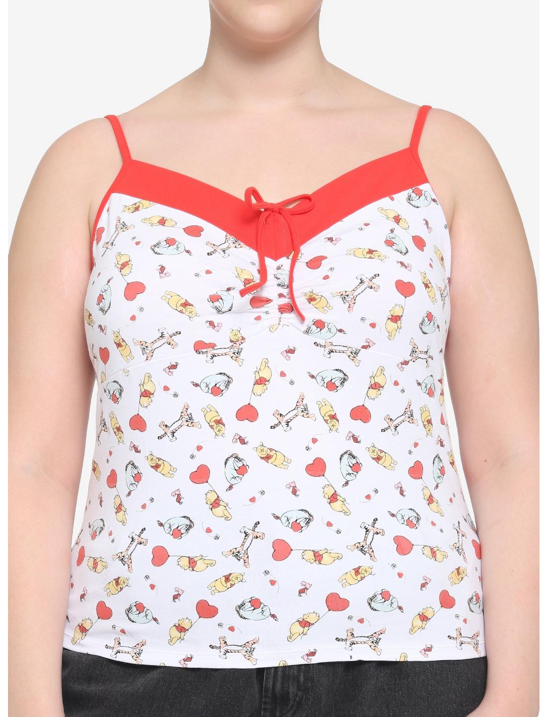 Her Universe Disney Winnie The Pooh Hearts Strappy Tank Top Plus Size, MULTI, hi-res