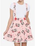 Her Universe Disney Mickey Mouse & Minnie Mouse Hearts Suspender Skirt, MULTI, hi-res