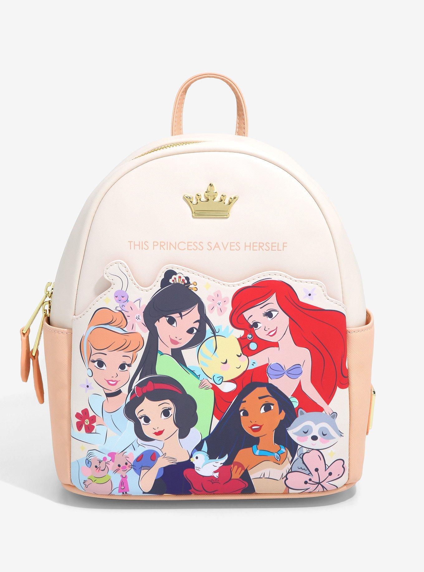 NWT Princess 10" Mini Backpack School Bag for Toddlers Disney w/Cinderella Ariel 