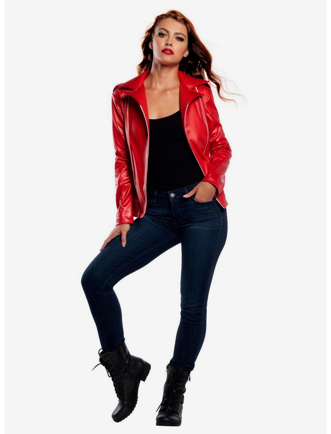 Riverdale Cherry Blossom Serpent Jacket Costume, RED, hi-res