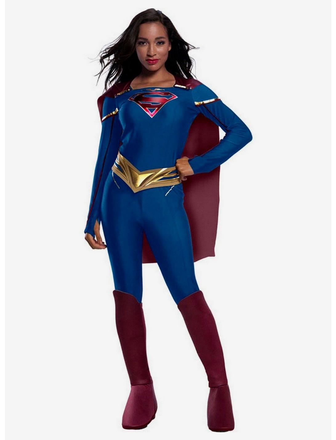 DC Comics Supergirl Catsuit Costume, BLUE, hi-res