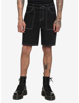 Black Carpenter Shorts, , hi-res