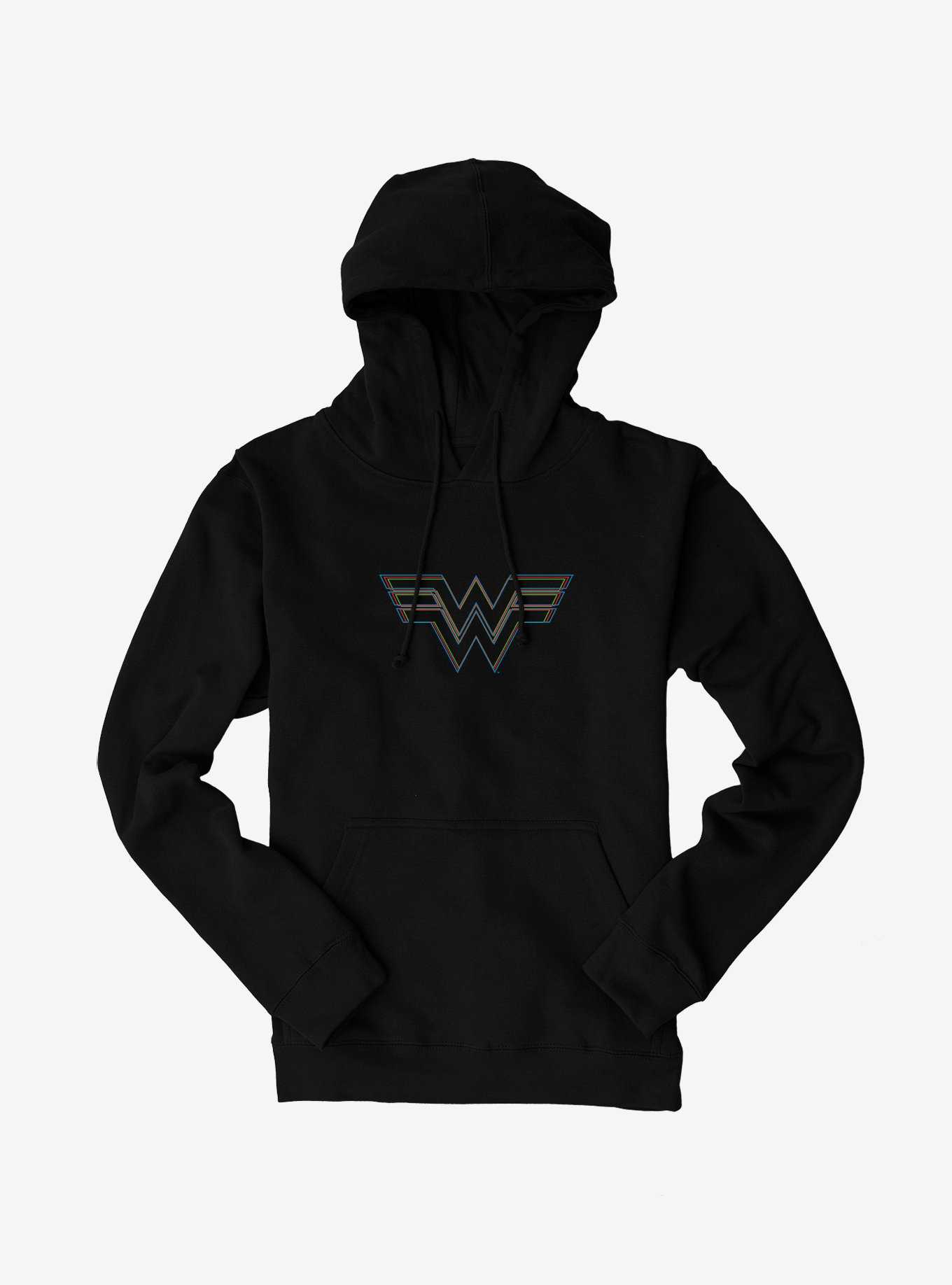 DC Comics Wonder Woman Colored Stencil Insignia Hoodie, , hi-res