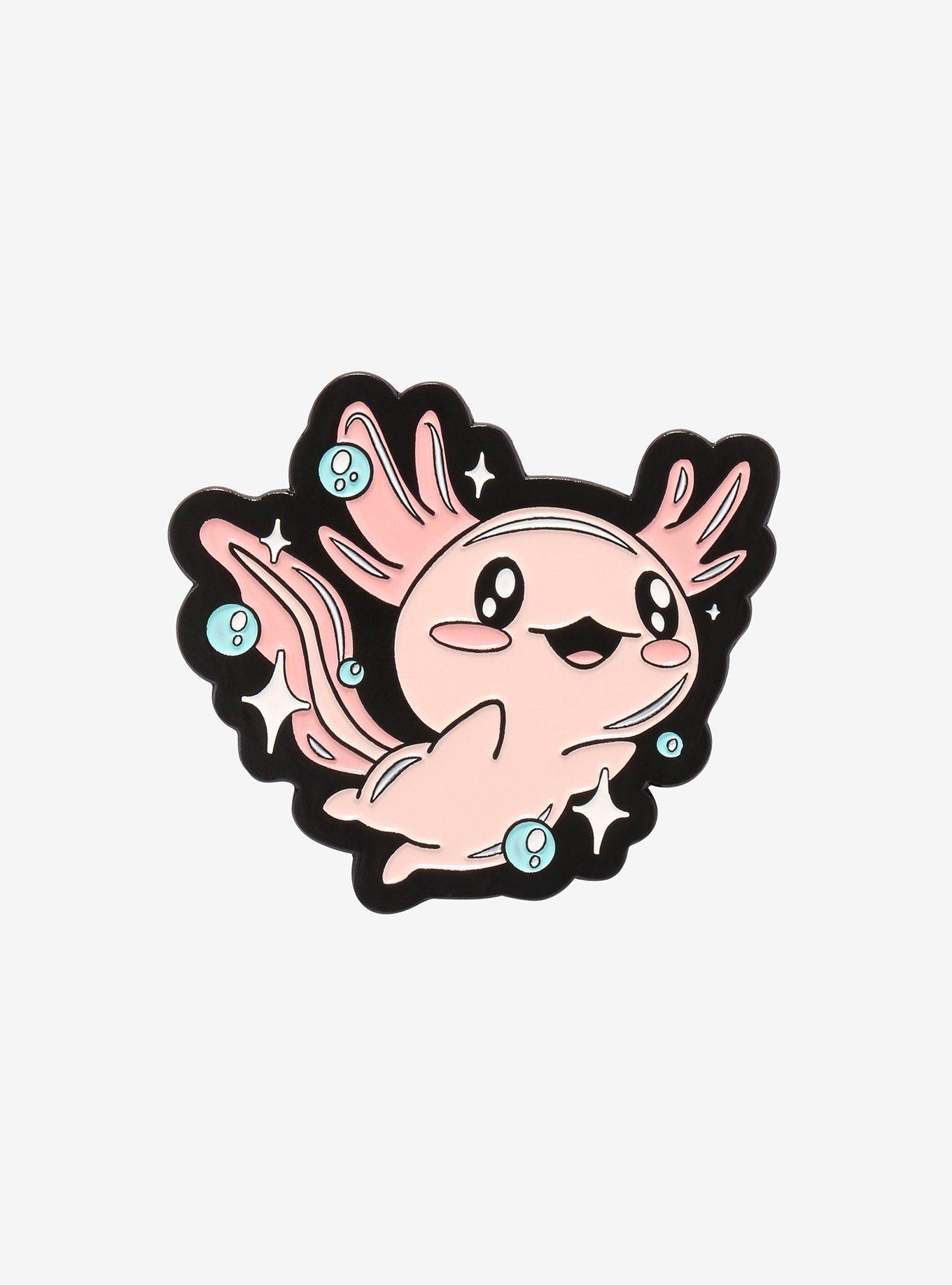 Chibi Axolotl Enamel Pin, , hi-res