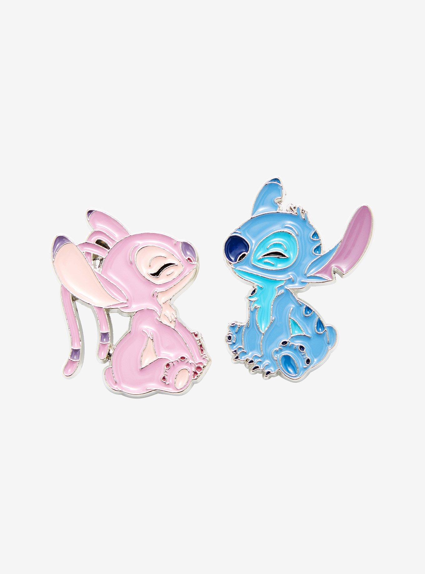 Disney Lilo & Stitch: The Series Angel & Stitch Smiles Enamel Pin Set - BoxLunch Exclusive, , hi-res