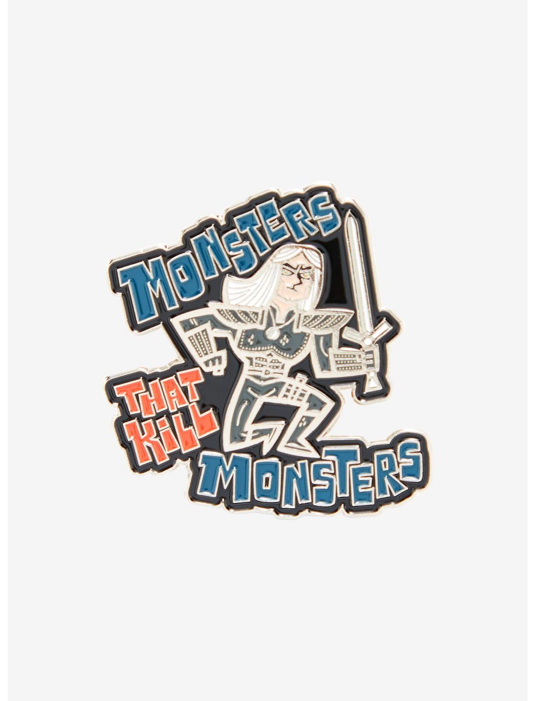 The Witcher Geralt Monsters That Kill Monsters Stylized Enamel Pin - BoxLunch Exclusive, , hi-res