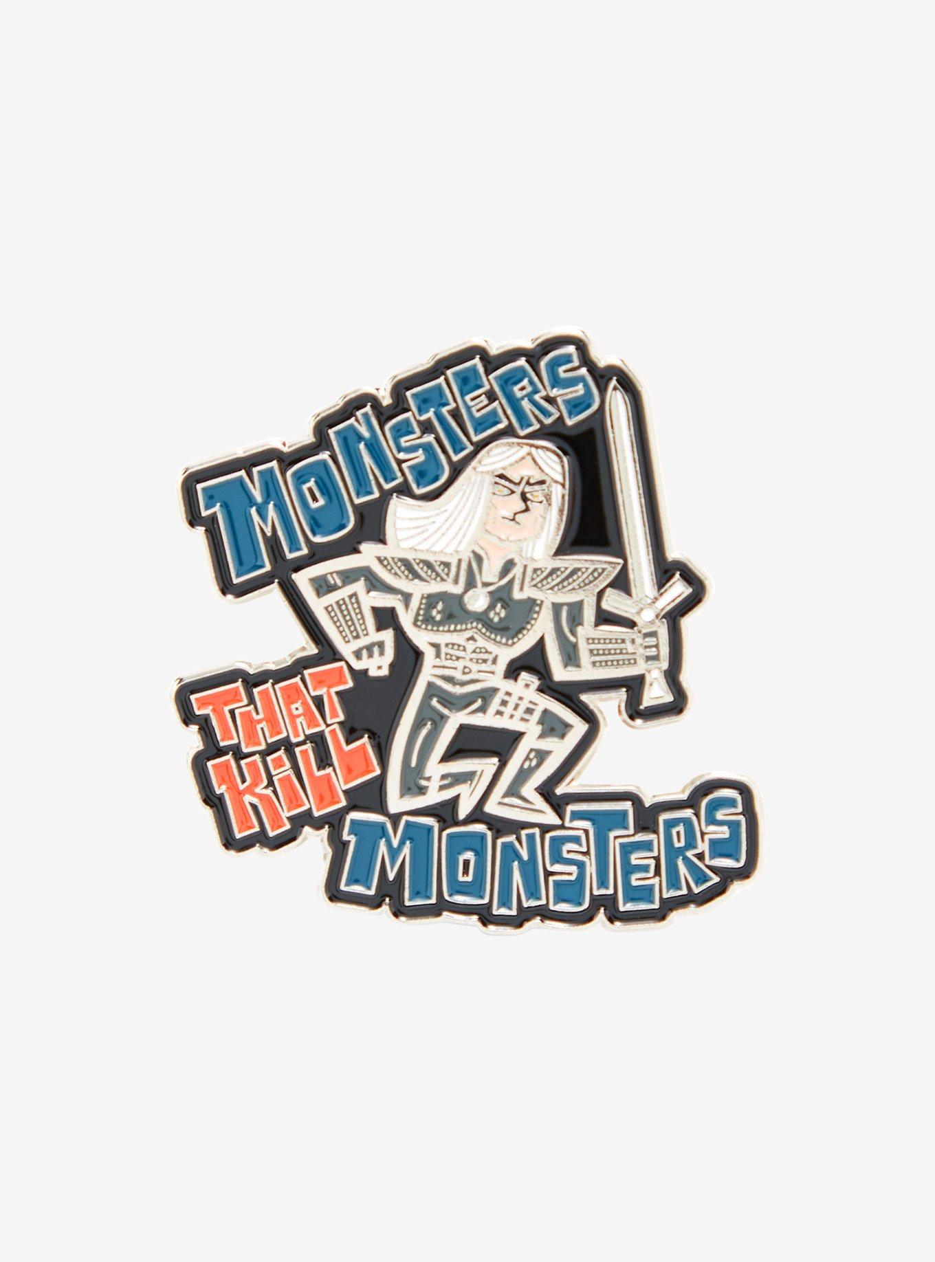 The Witcher Geralt Monsters That Kill Monsters Stylized Enamel Pin - BoxLunch Exclusive, , hi-res
