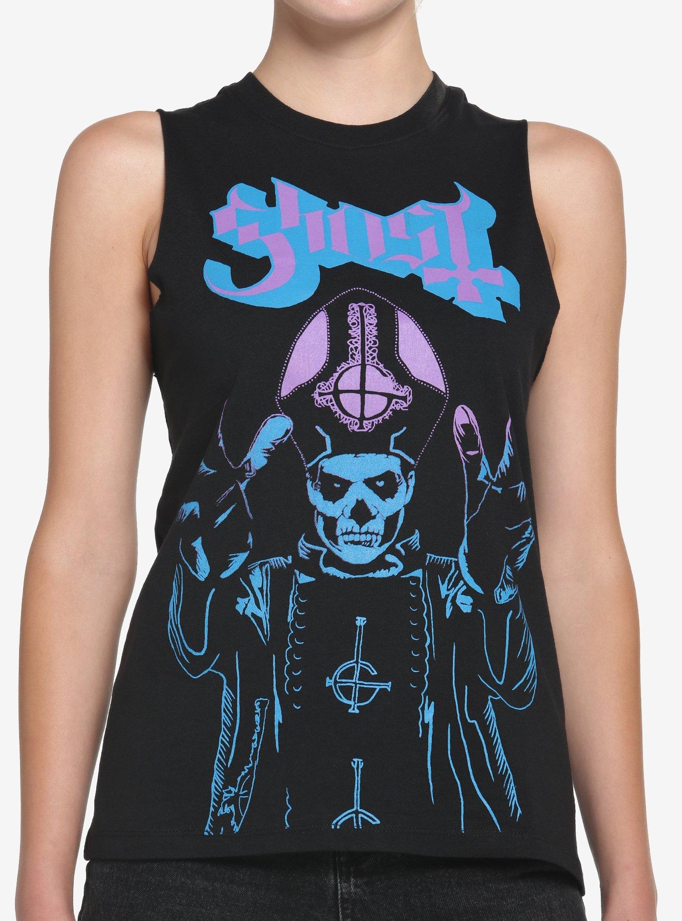 Ghost Papa Emeritus Girls Muscle Top, BLACK, hi-res