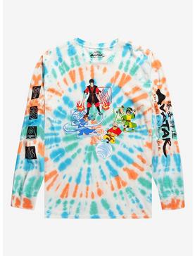 Avatar: The Last Airbender Four Nations Long Sleeve Tie-Dye T-Shirt - BoxLunch Exclusive, , hi-res
