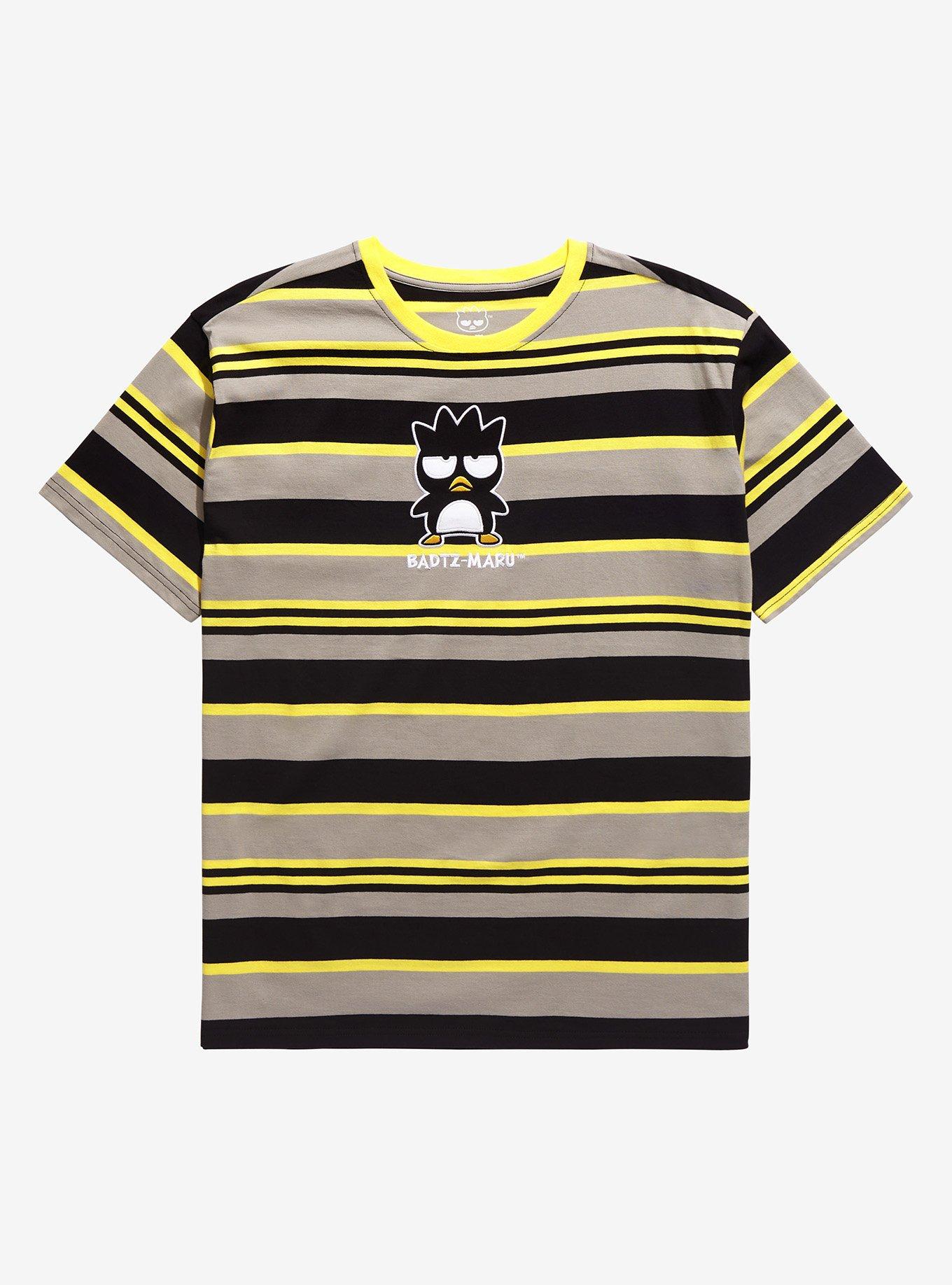 Sanrio Badtz-Maru Portrait Embroidered Stripe T-Shirt BoxLunch