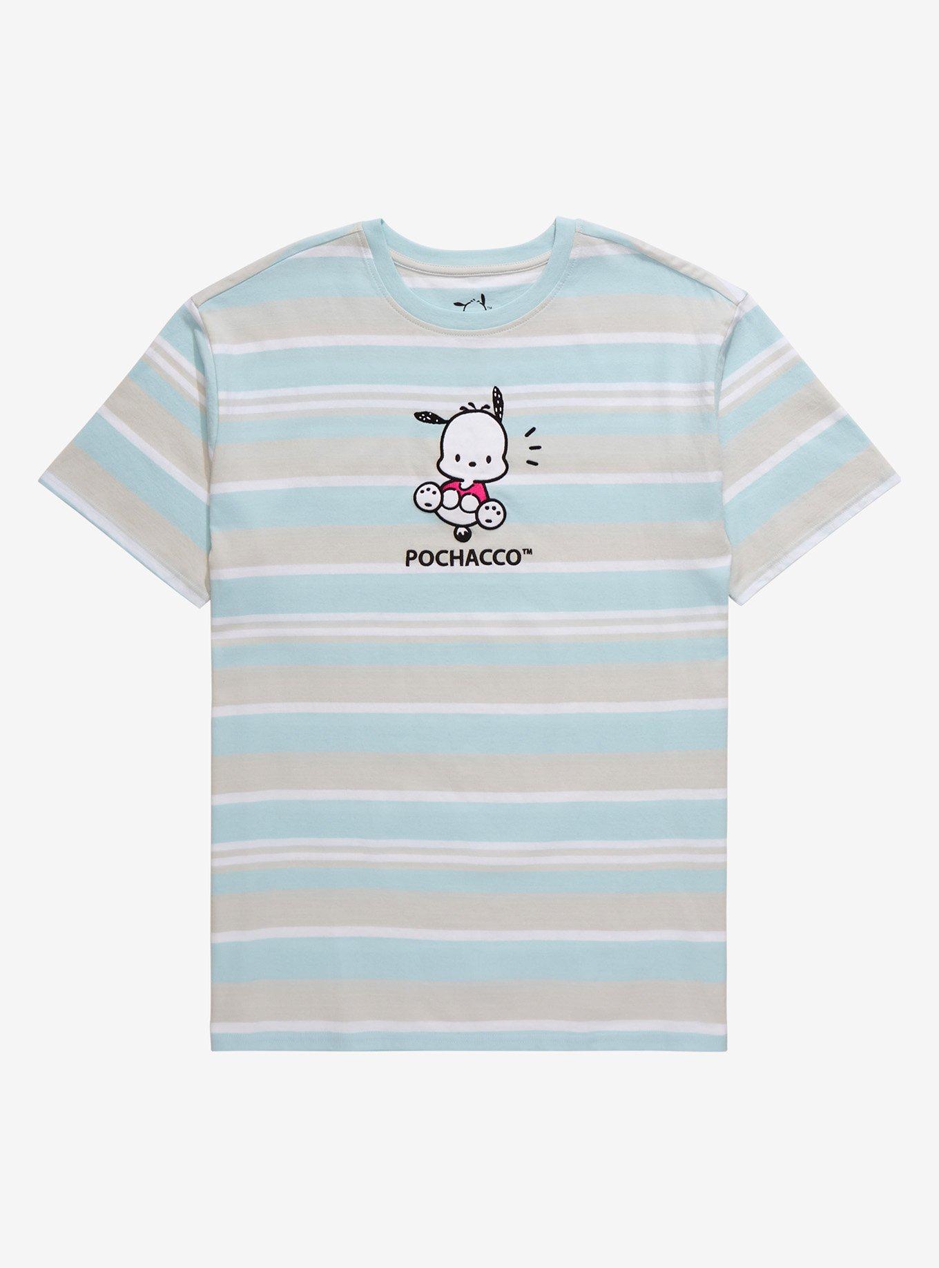 Sanrio Pochacco Portrait Embroidered Stripe T-Shirt - BoxLunch ...