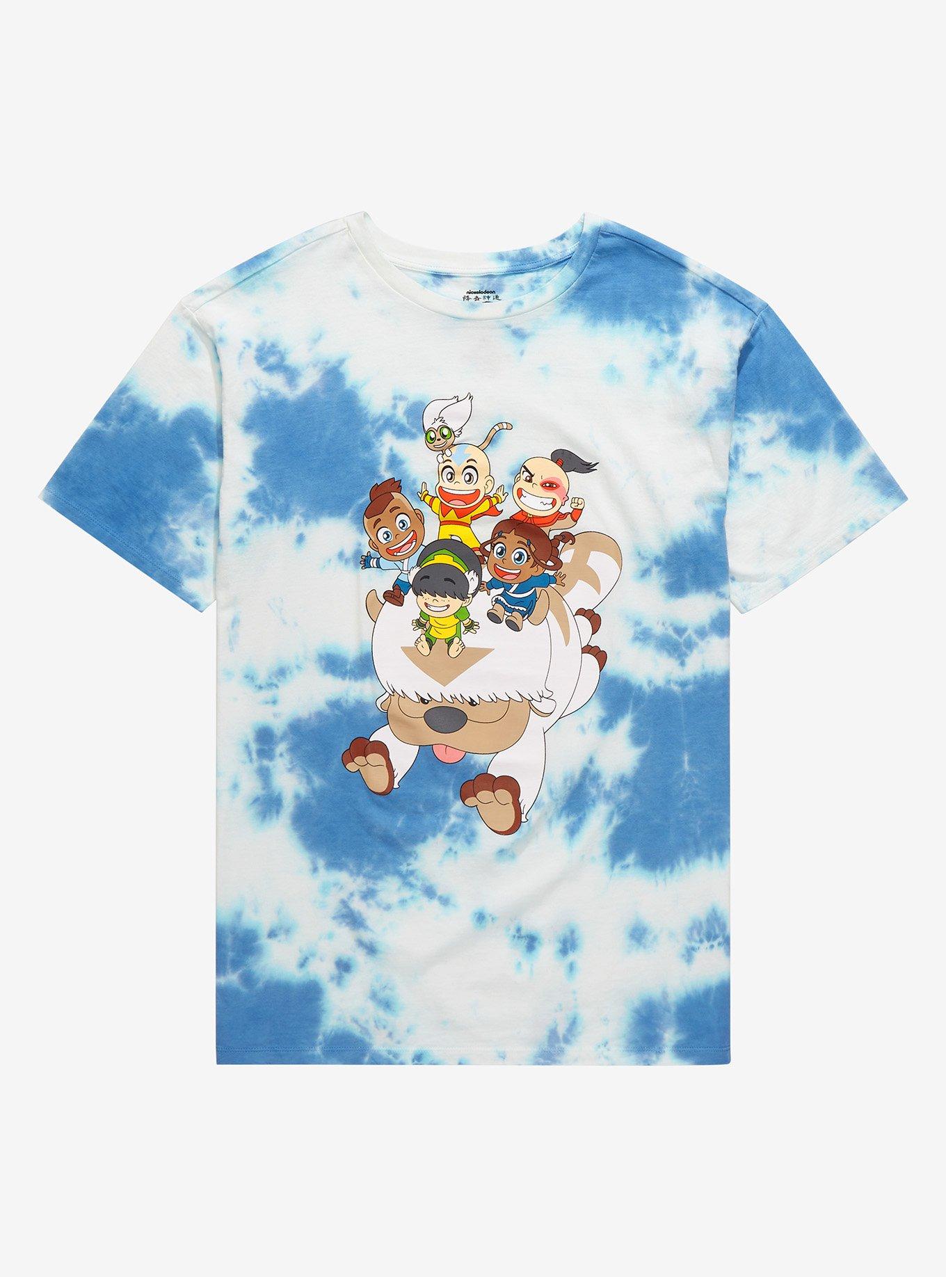 Avatar: The Last Airbender Chibi Gaang Flying Tie-Dye T-Shirt - BoxLunch Exclusive, TIE DYE, hi-res