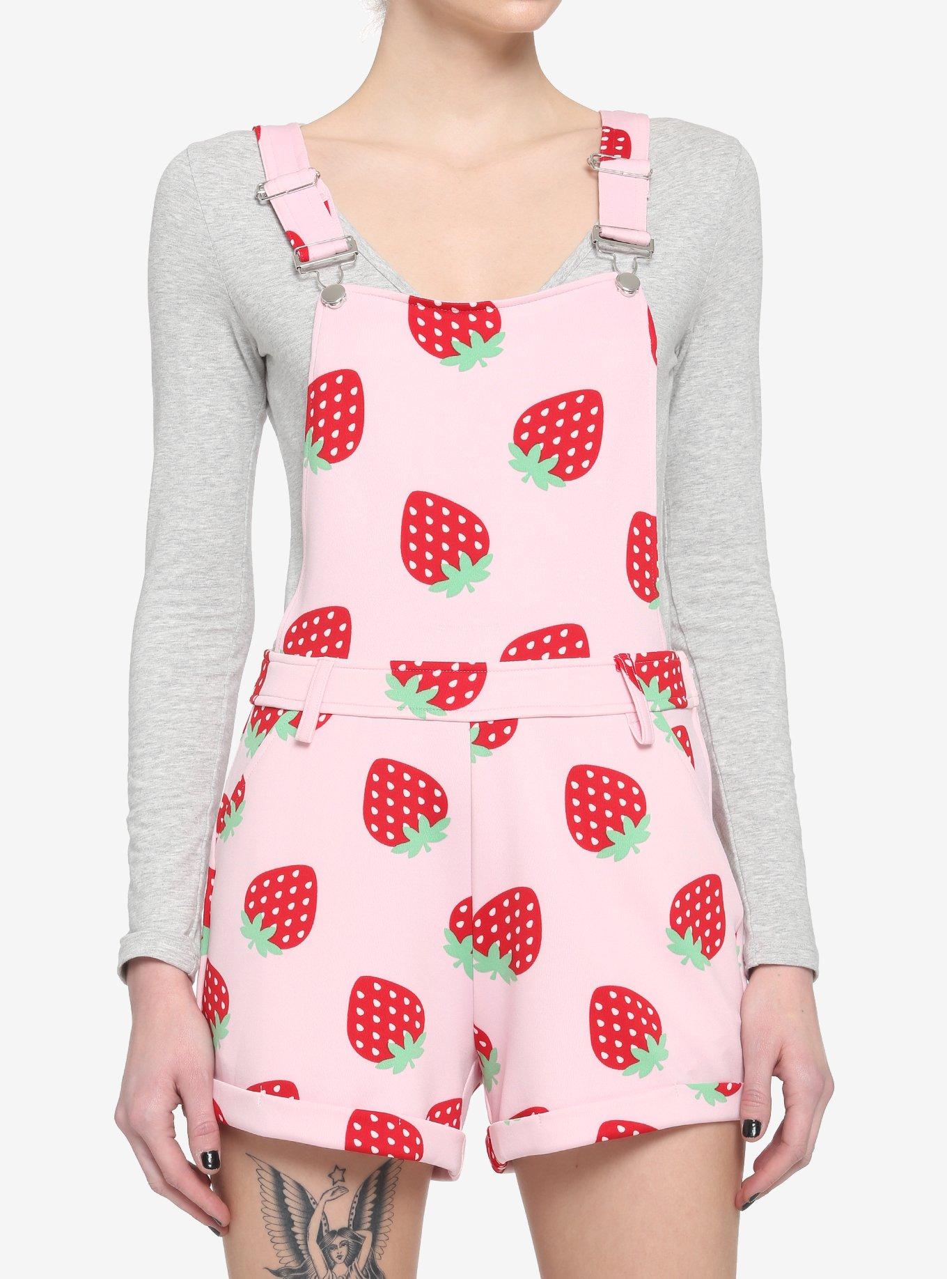 Strawberry Shortalls, PINK, hi-res