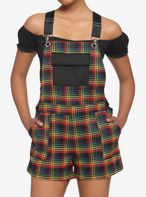 Rainbow Grid Utility Shortalls