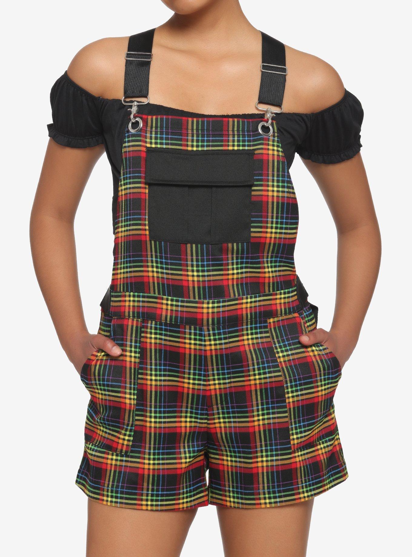 RAINBOW GRID UTILITY SHORTALLS