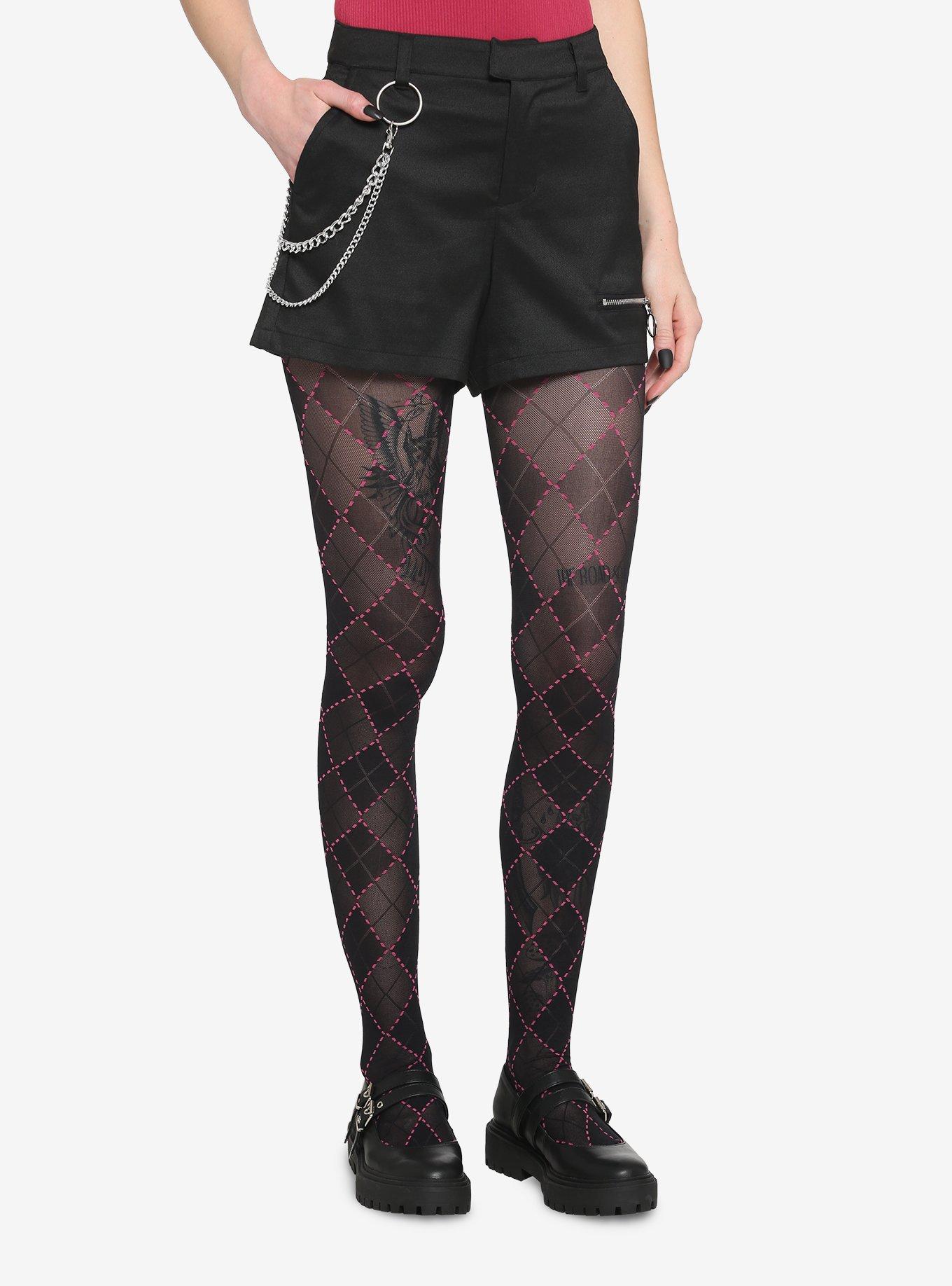 Black Chain Zipper Shorts | Hot Topic