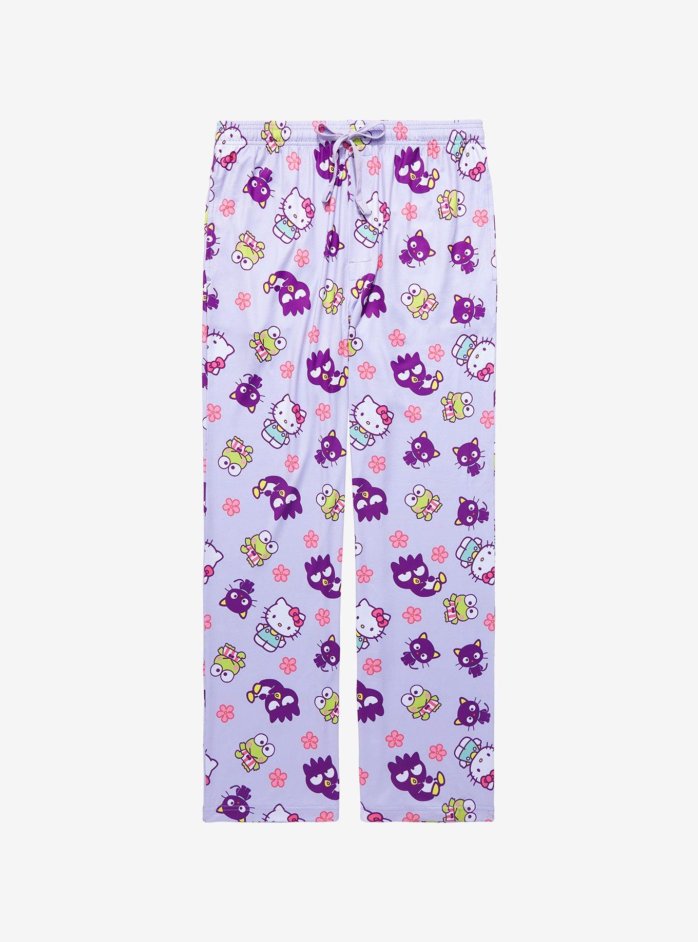 Women's Kitty Cat All Over Print Cotton Knit Pajama Pants with Pockets