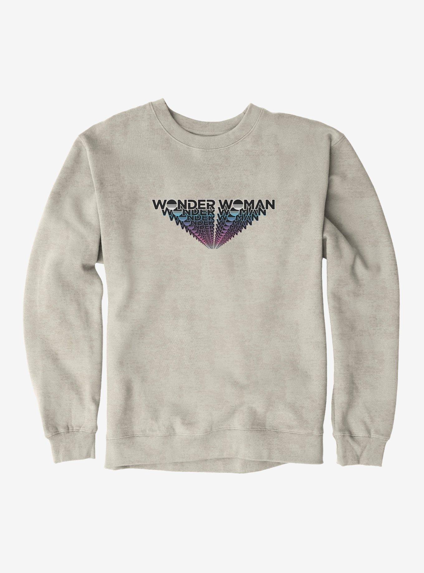 DC Comics Wonder Woman 1984 Dark Line Stack Title Sweatshirt, , hi-res