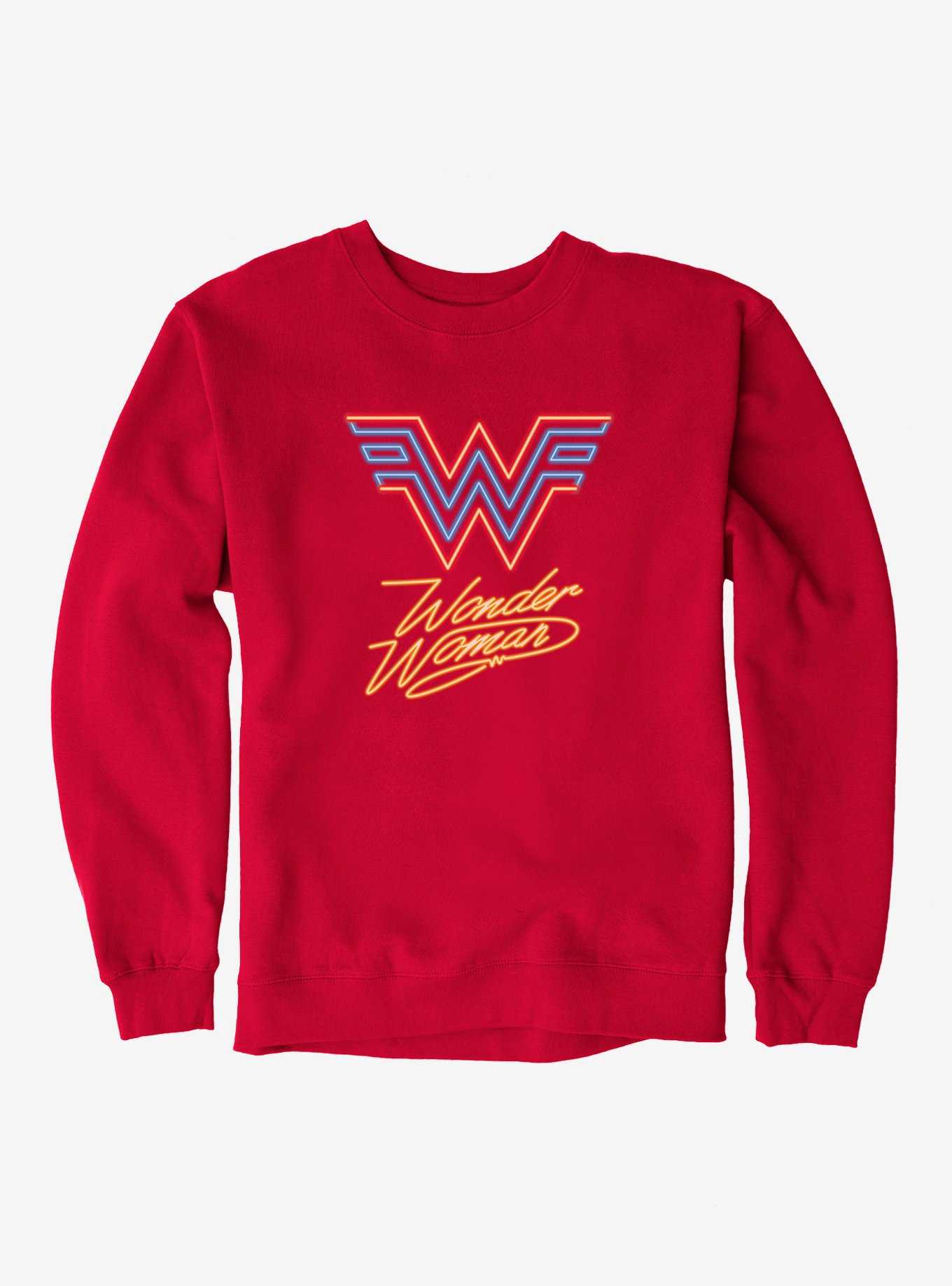 Wonder Woman Sweatshirt DC Comics Hoodie Red Burnout Wonder Woman Hoodie