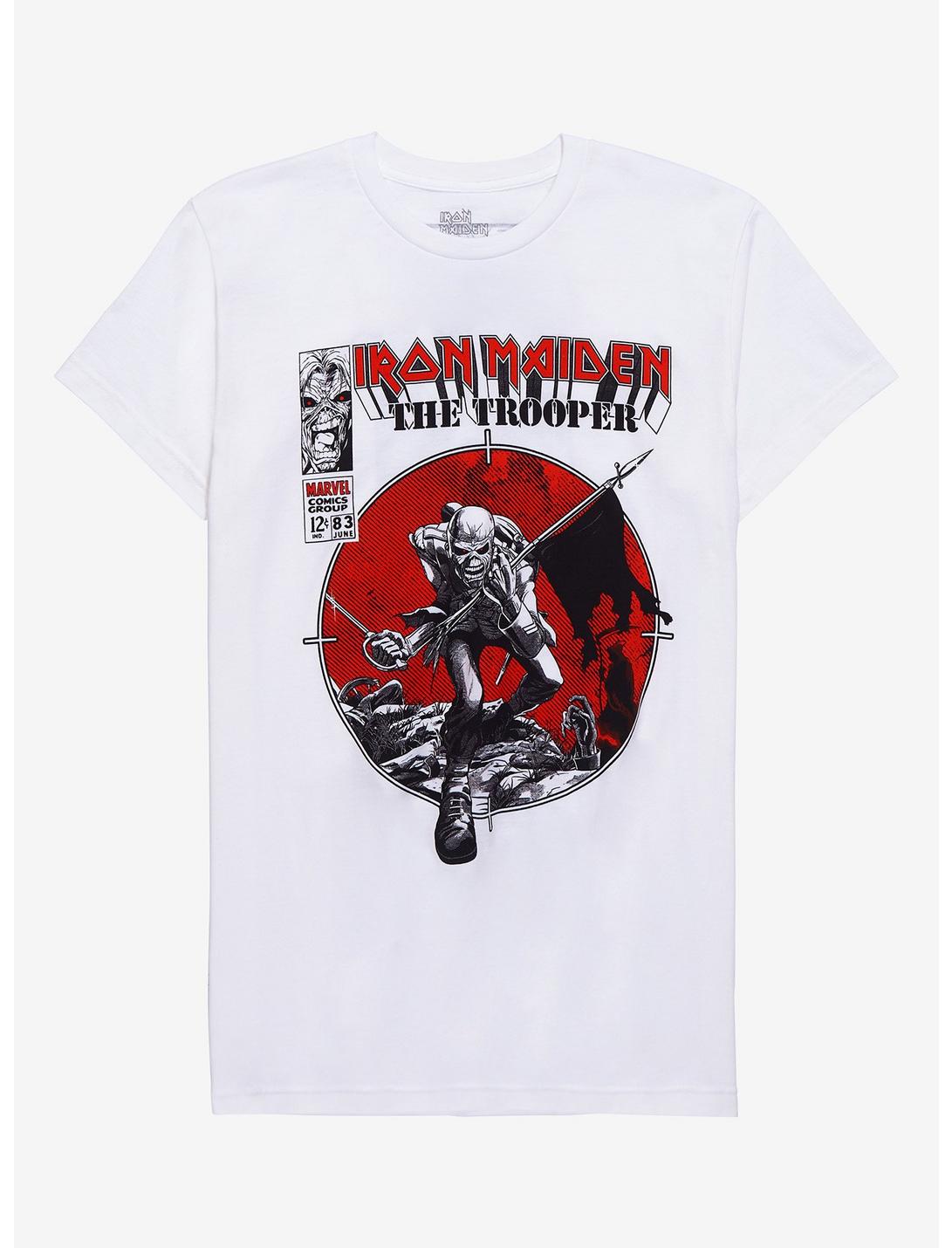 Marvel Iron Maiden The Trooper Comic Book T-Shirt, BLACK, hi-res