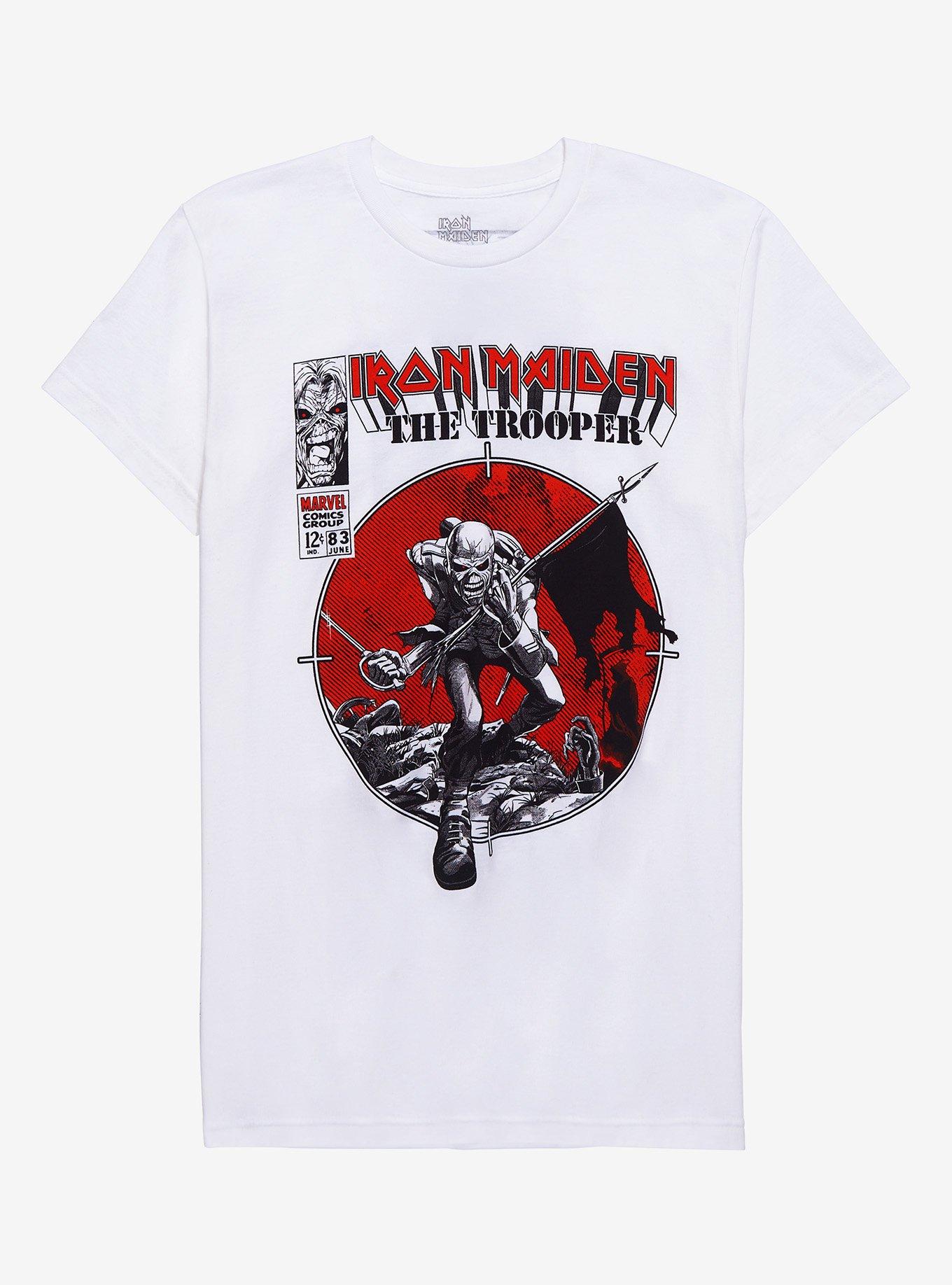 Marvel Iron Maiden The Trooper Comic Book T-Shirt, BLACK, hi-res