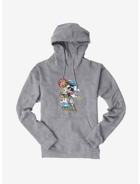 DC Comics Wonder Woman 1984 Fight For Justice Stack Portrait Hoodie, HEATHER GREY, hi-res