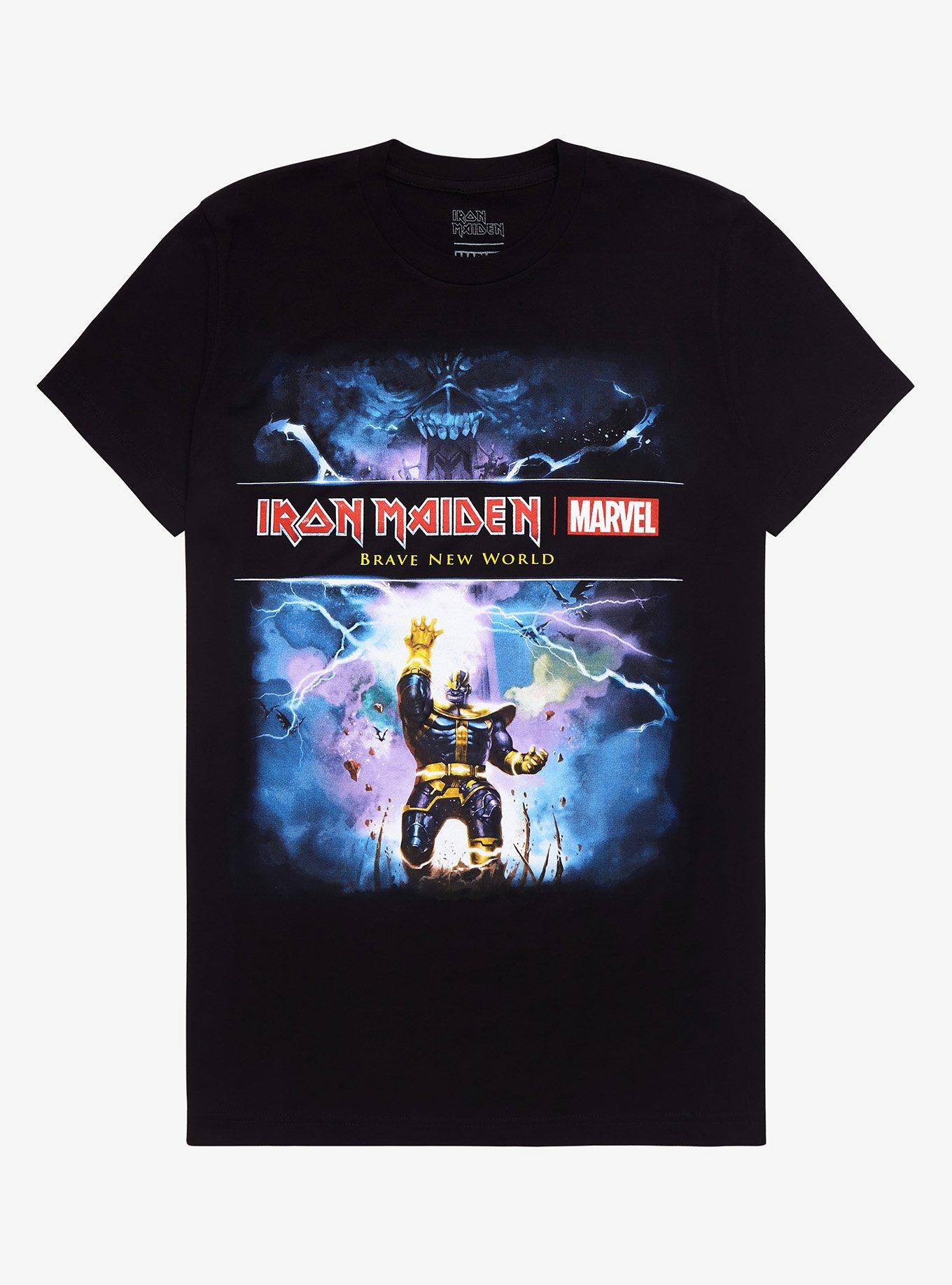 Marvel Iron Maiden Thanos Brave New World T-Shirt, BLACK, hi-res