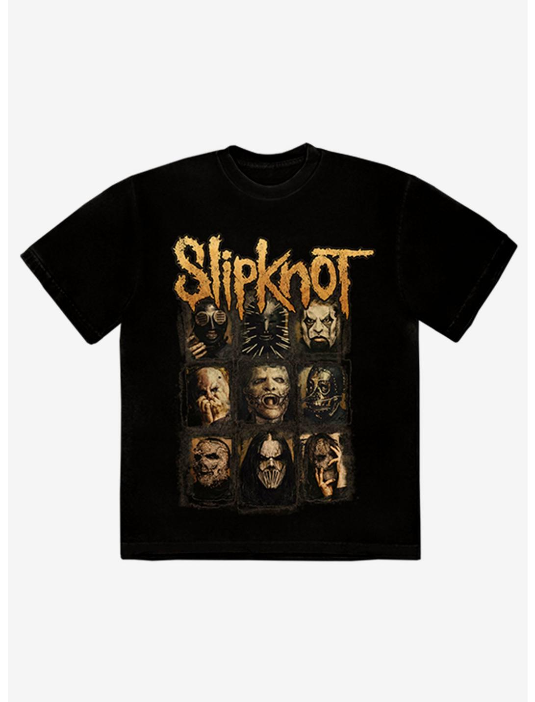 Slipknot Mask Portraits T-Shirt, BLACK, hi-res