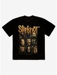 Slipknot Mask Portraits T-Shirt, BLACK, hi-res