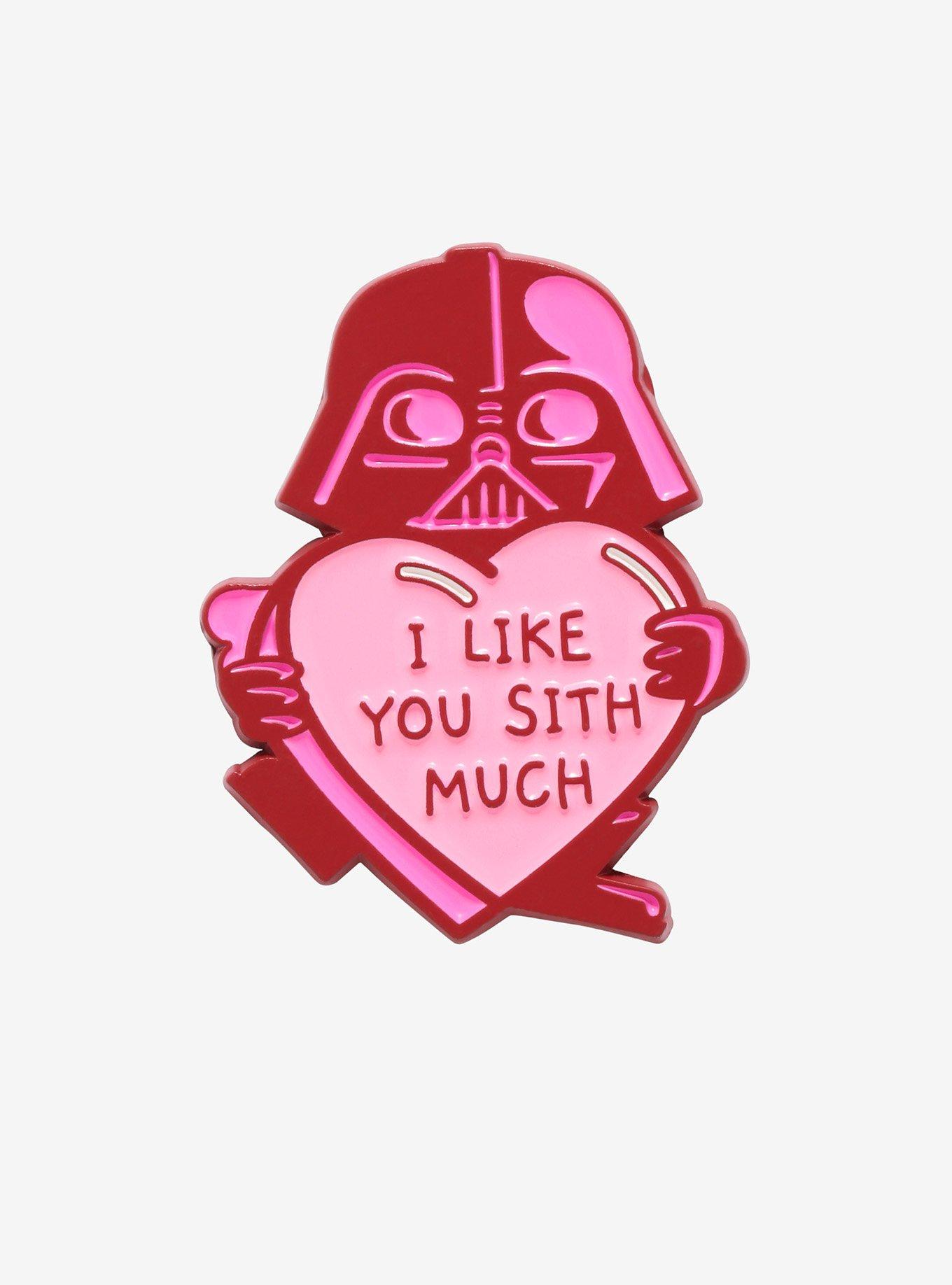 Star Wars Darth Vader Valentine Enamel Pin, , hi-res