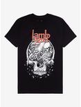 Lamb Of God Skull Graveyard T-Shirt, BLACK, hi-res