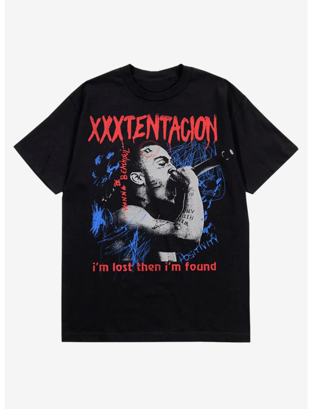 XXXTentacion I'm Lost Then I'm Found T-Shirt, BLACK, hi-res