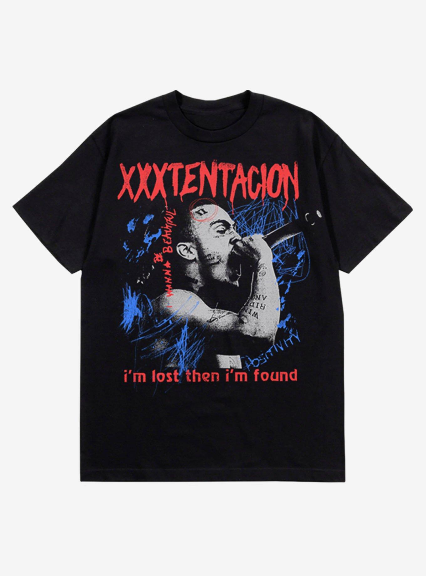 XXXTentacion I'm Lost Then I'm Found T-Shirt, BLACK, hi-res