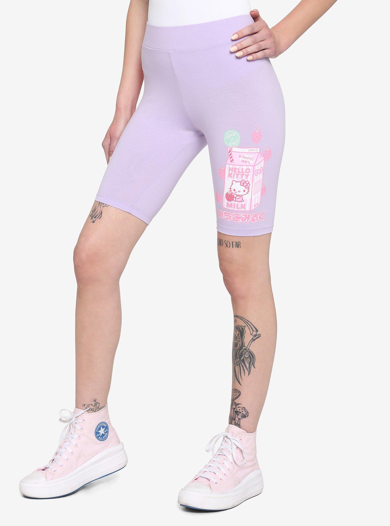 Hello Kitty Strawberry Milk Bike Shorts, MULTI, hi-res