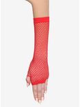 Red Fishnet Arm Warmers, , hi-res