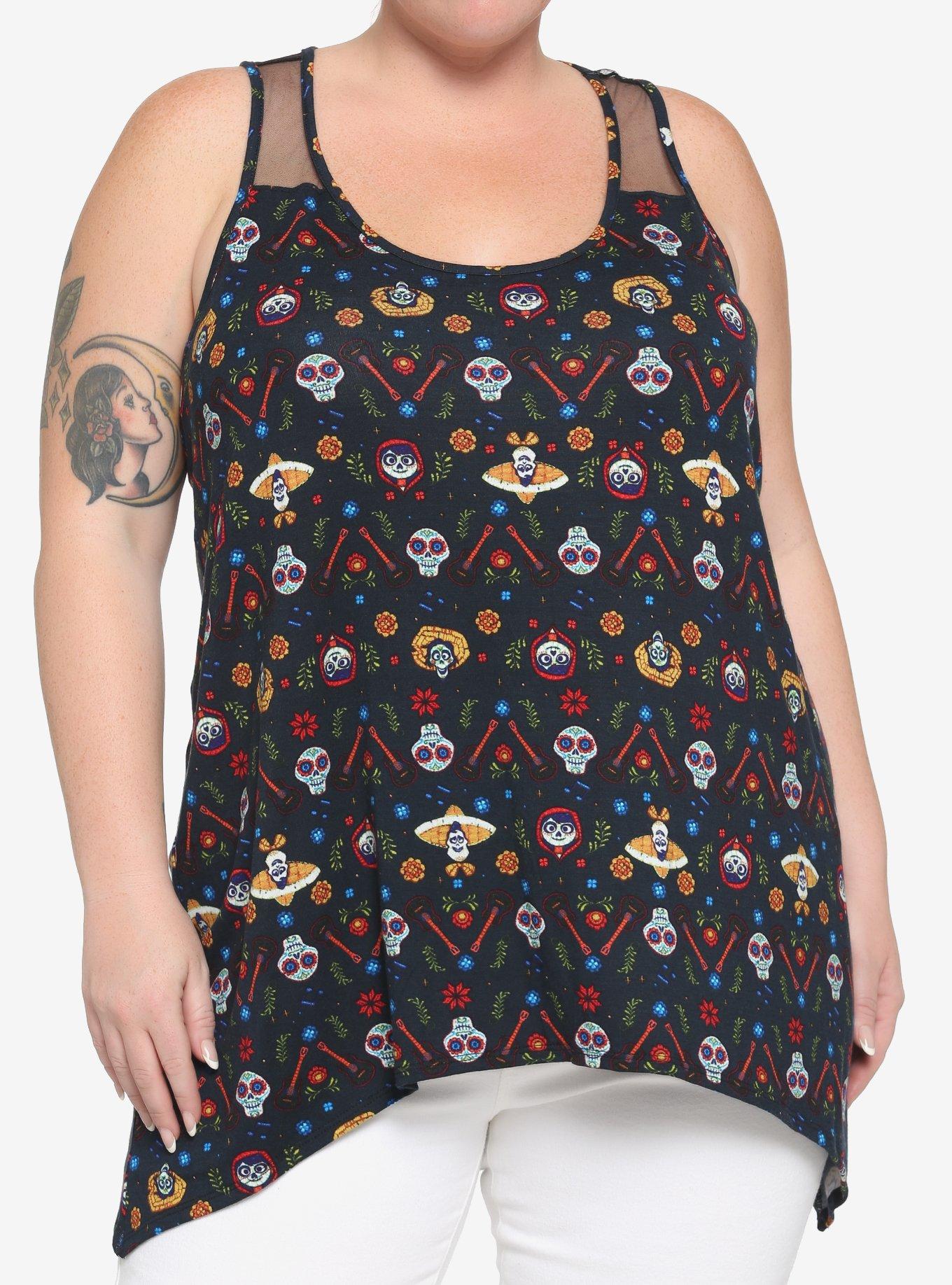 Disney Pixar Coco Shark Bite Girls Tank Top Plus Size, MULTI, hi-res