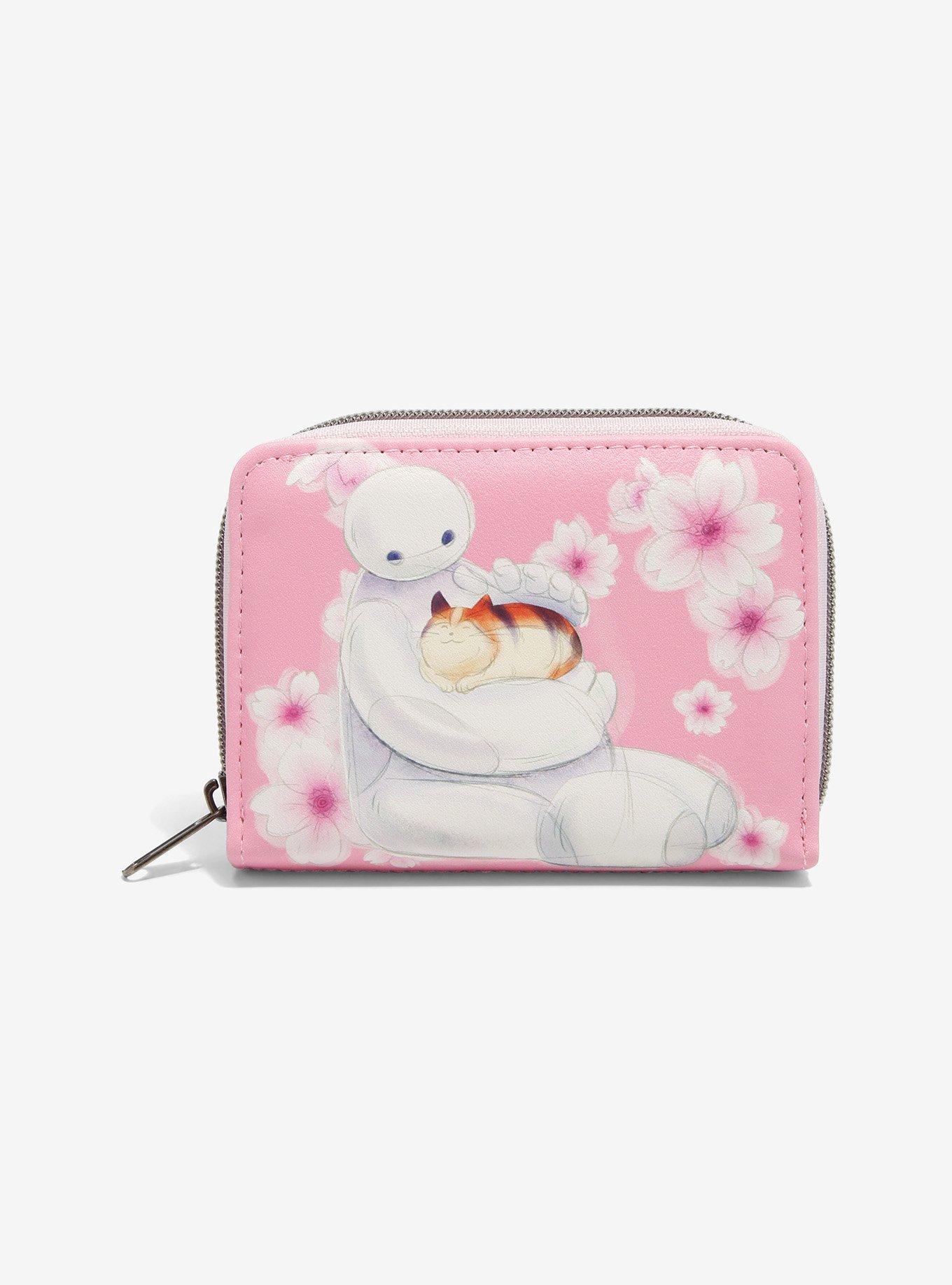 Loungefly Disney Big Hero 6 Baymax & Mochi Sakura Mini Zipper Wallet, , hi-res