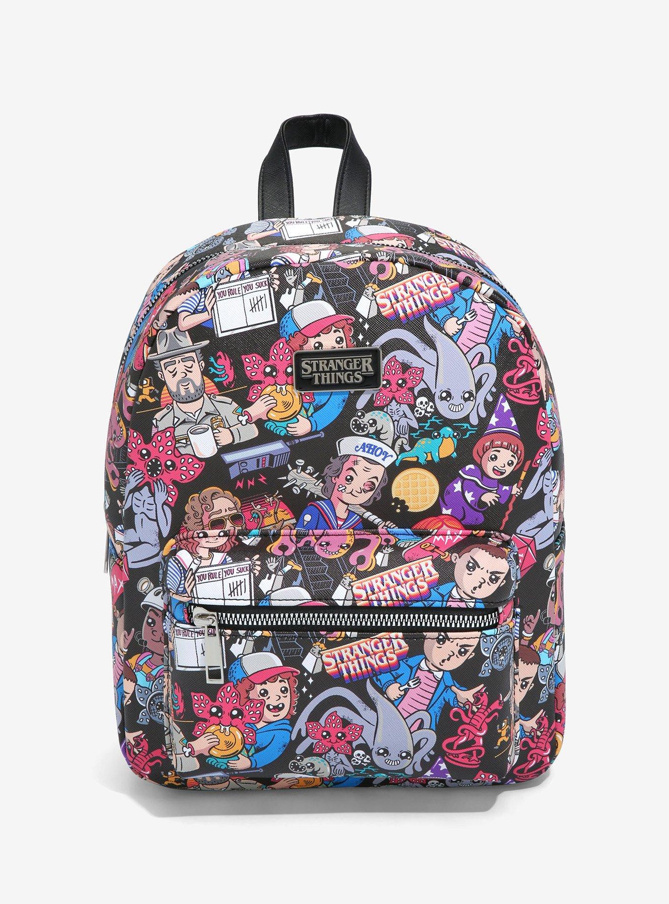 Stranger Things Merch You Need For Season TV Guide | Stranger Things Custom  Backpack Multicolor 